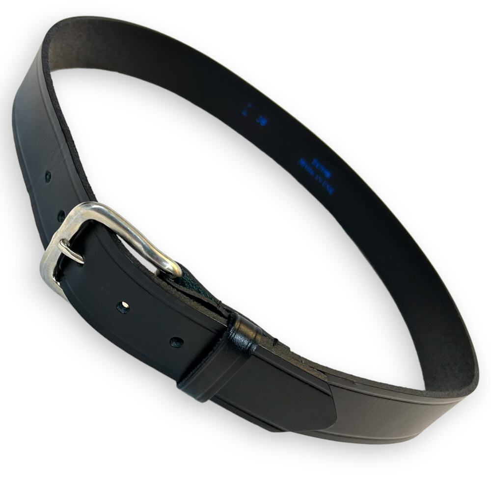 Leather Belt 36 Men's 1 3/8 Black Work Belt Heavy Holster Belt Made In USA